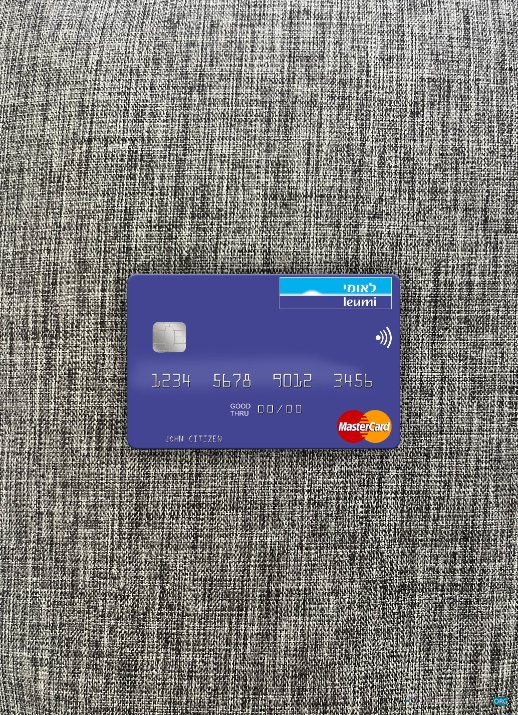 Download Israel Bank Leumi mastercard photolook front Photoshop template